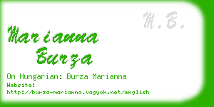 marianna burza business card